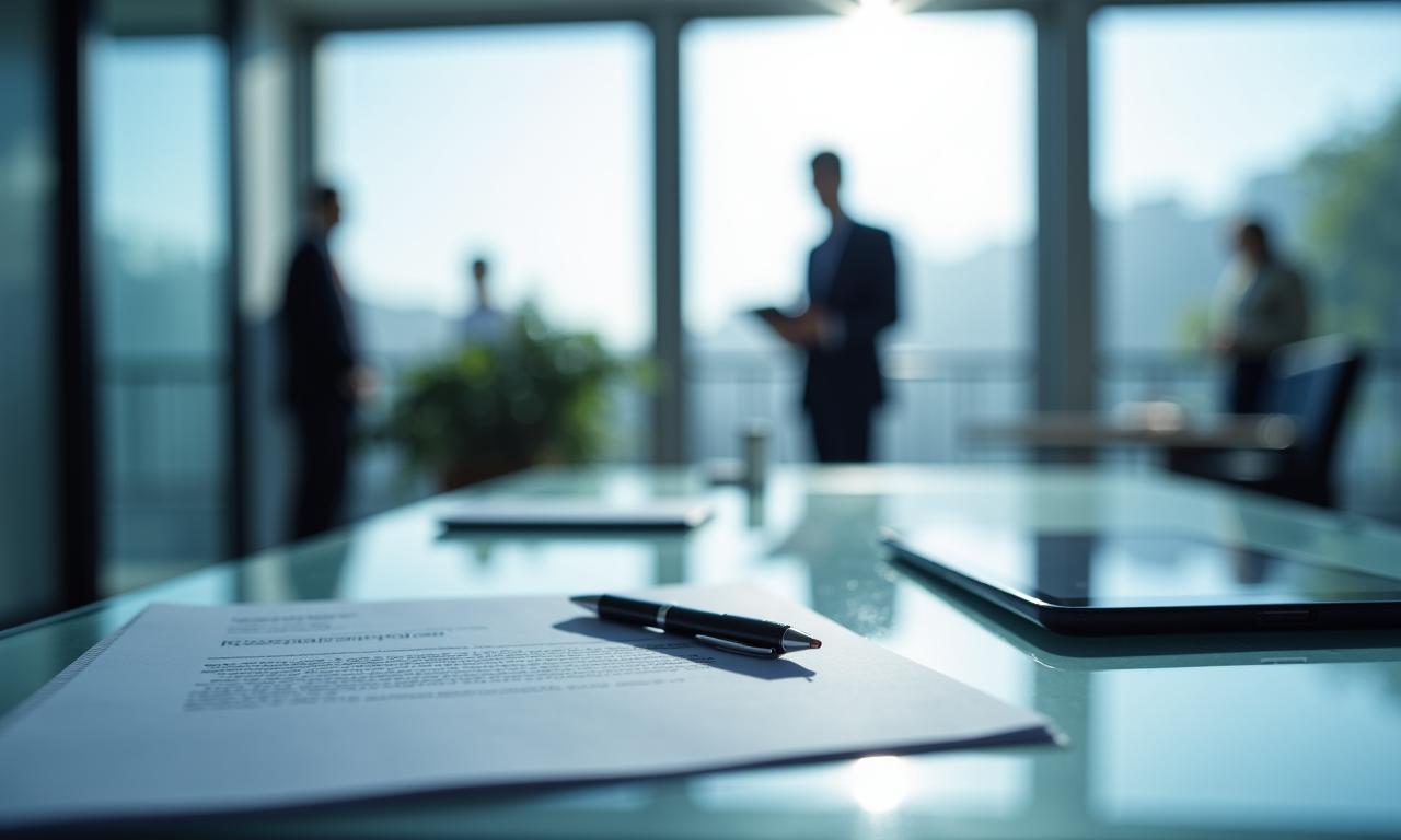 Documentazione legale professionale in ufficio moderno